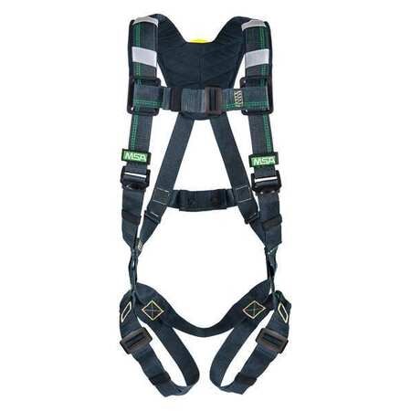 EVOTECH Arc Flash Harness, BACK WEB Loop, Qwik-Fit leg straps, Shoulder Padding, Standard (STD), Black - Harnesses